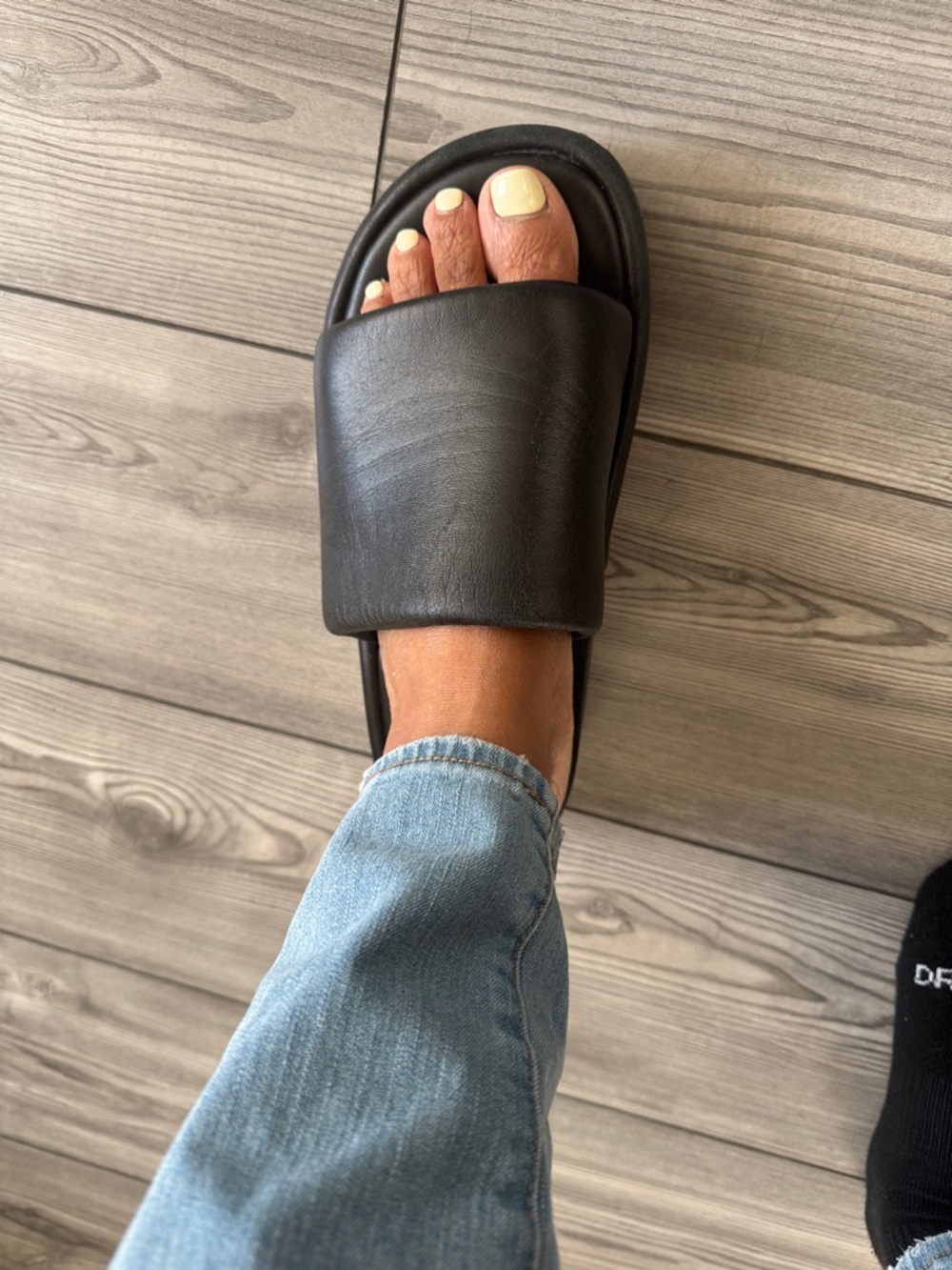 Balenciaga Black Platform Slide Sandals with Logo Heel Sz 40 - Picture 7 of 8